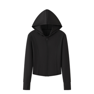 黑色防晒衣女款夏2026新款修身显瘦防紫外线开衫薄款凉凉瑜伽外套