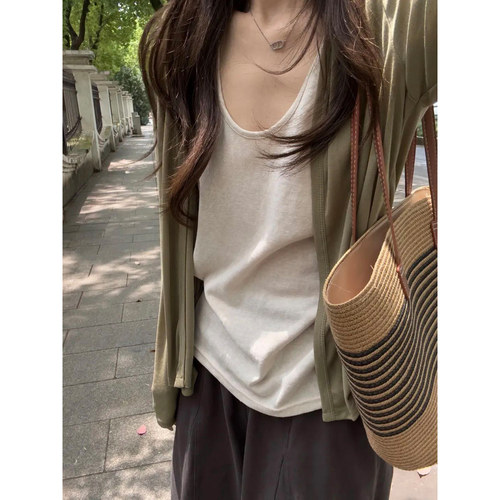 韩系夏季薄款针织开衫女显瘦