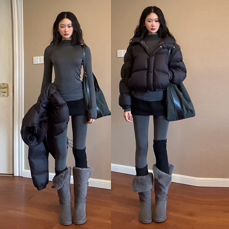 黑色毛呢半身裙女春秋季2025新款