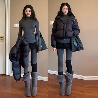 黑色毛呢半身裙女秋冬2025新款