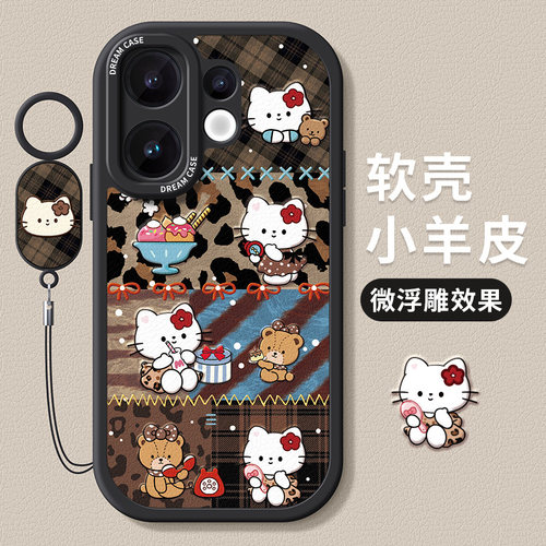 适用vivos30手机壳复古小猫防摔