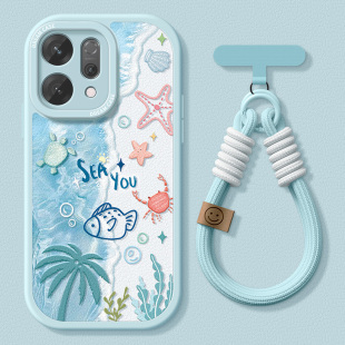 适用opporeno14手机壳15新款oppo reno13pro保护套12全包10pro+硅胶防摔11夏天9/8/7se沙滩6磨砂套卡通软外壳