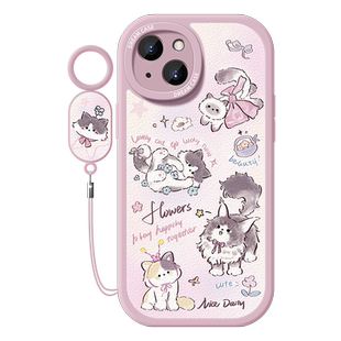 适用苹果16手机壳15女款iphone13pro保护套xs硅14胶12mini全包11防摔xr磨砂8plus软7可爱6s猫咪16e小狗max壳