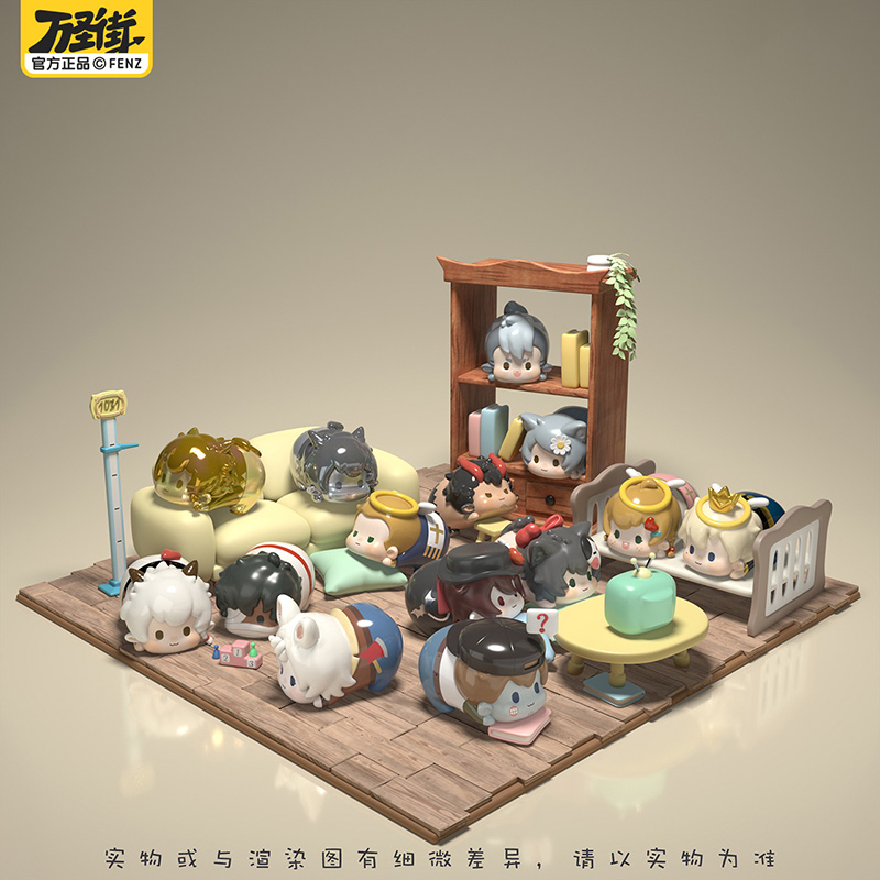 非人哉旗舰店万圣街迷你趴趴公仔盲盒潮玩公仔盲袋动漫手办摆件