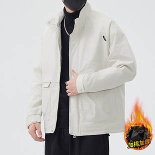 韓版 正版 立領(lǐng)棉衣男2025新款 休閑棉服上衣工裝 棉服秋冬新款 二棉