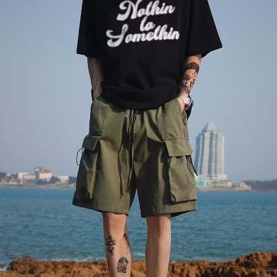 美式复古工装短裤男潮牌ins夏季新款休闲五分裤子男生青少年潮流