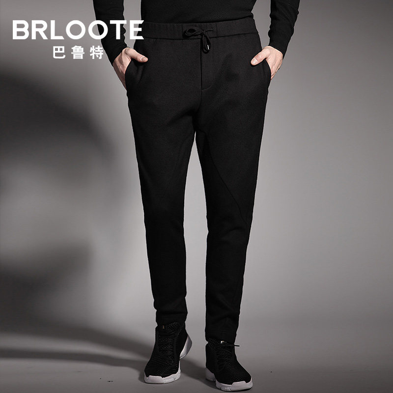 Brloote/巴鲁特男士羊毛时尚休闲裤 修身小脚裤子长裤|msdalam kategori Pakaian Lelaki, seluar santai - dari Buy2taobao.com untuk memberikan perkhidmatan ejen Taobao profesional membeli