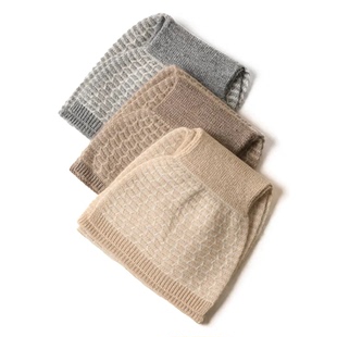 羊绒围巾素色男女士套口保暖针织糖果围脖秋冬新款内蒙古