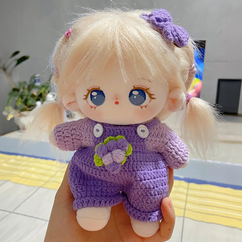 棉花娃娃20cm女娃毛线钩织玩偶超可爱衣服公仔穿的娃衣成品定制