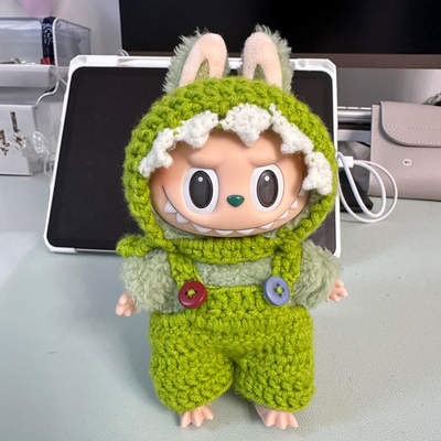 17cm拉布布玩偶钩织毛线娃衣套装diy材料包编织恐龙衣服套装换装