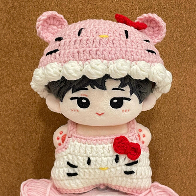 kitty猫娃衣套装自制毛线钩织diy编织钩针材料包衣服替换适用10cm