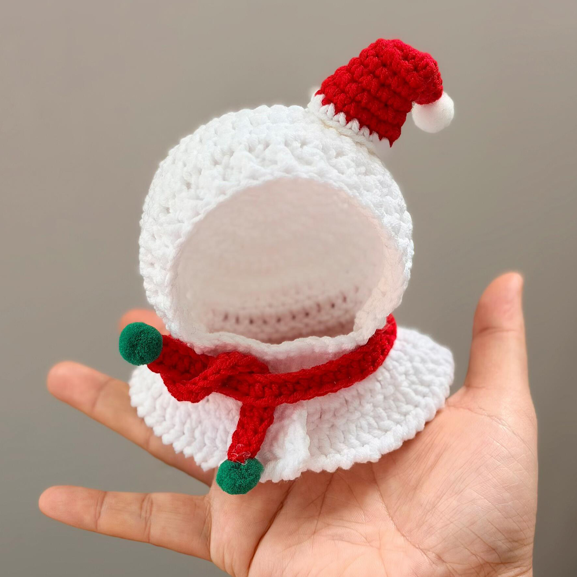 10cm棉花娃娃正常体海星体圣诞帽斗篷娃衣套装手工编织材料包