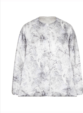 SCRT集喜瑭桑蚕丝加厚棉服新中式雪松外套SGS15538