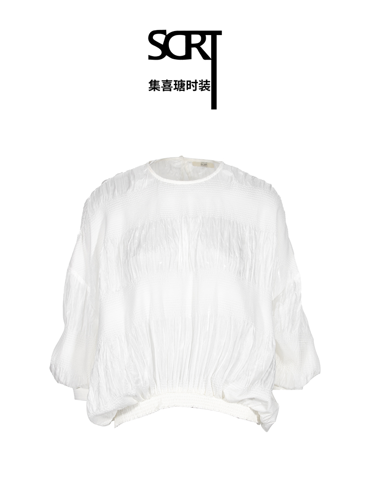 SCRT集喜瑭2024夏季新款丝绵长袖上衣防晒百搭蝙蝠衫HSF3121