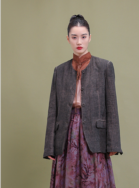 SCRT集喜瑭亚麻炒色西装外套SFW31413