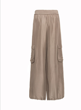 SCRT集喜瑭真丝直筒束脚休闲裤SGS13275