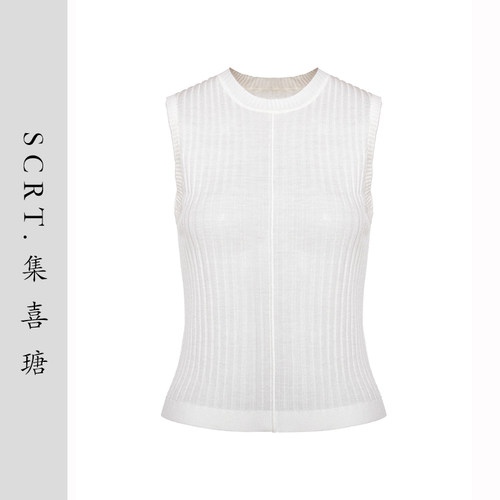 SCRT集喜瑭CHAO细羊毛背心上衣WD001