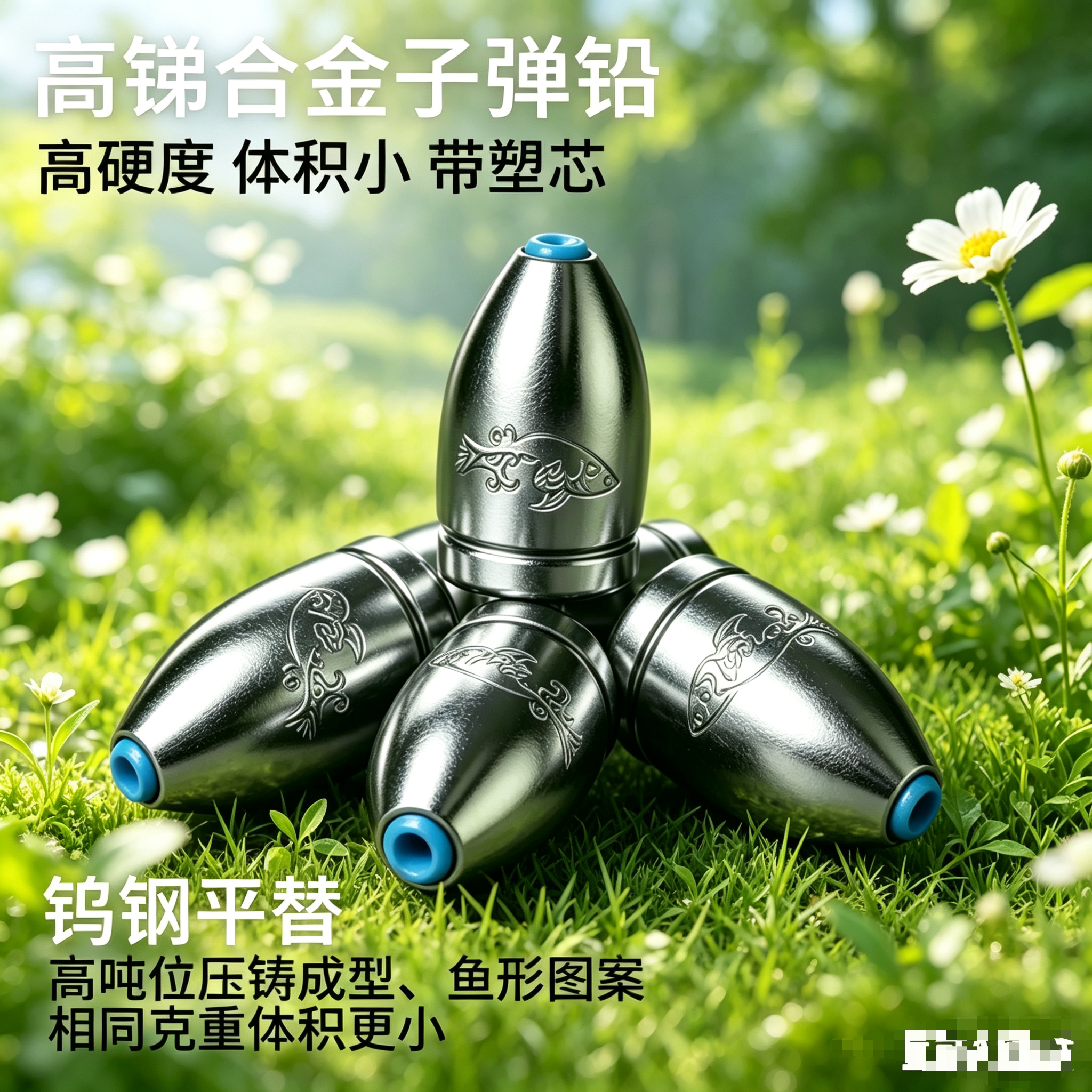 路亚带塑芯款子弹铅源头工厂