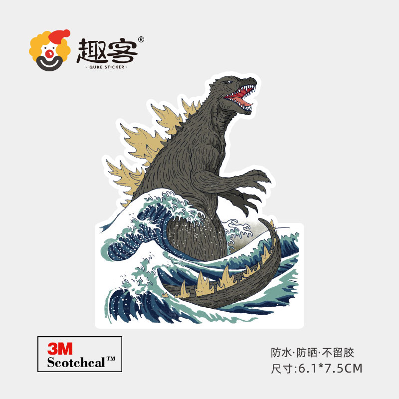 日韩行李箱旅行箱大贴纸拉杆箱滑板箱子吉他箱贴潮牌个性防水贴画