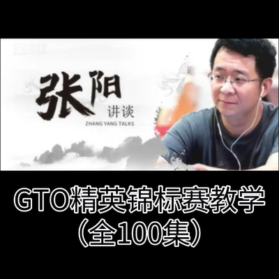 张阳GTO精英课MTT教学扑克
