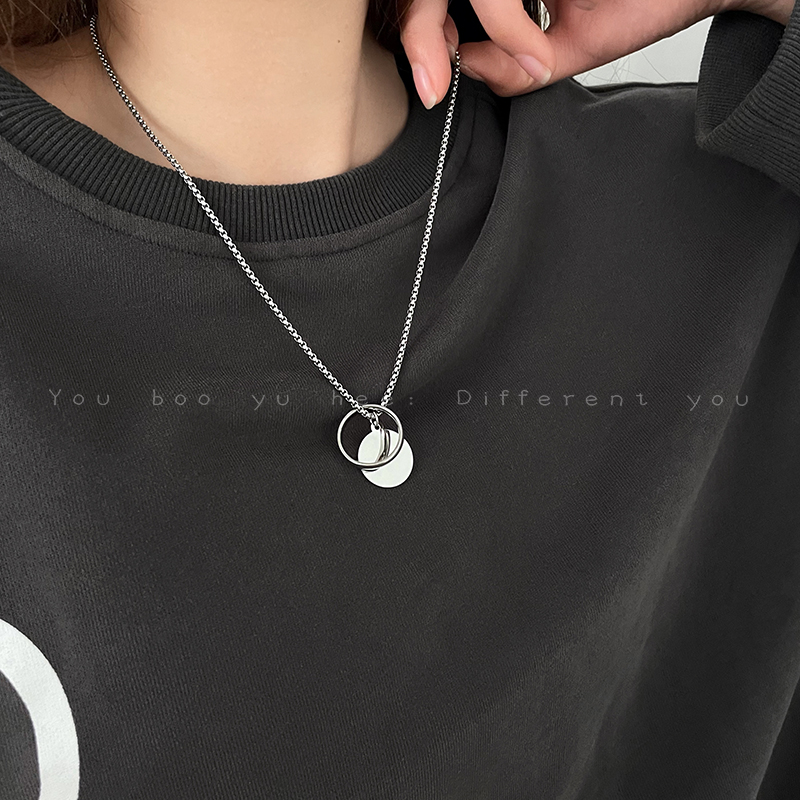 王一博同款钛钢不掉色女ins戒指