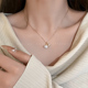 2025新款 高级感轻奢小众不掉色气质锁骨链颈链配饰 银杏叶项链女款