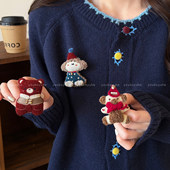 2026新款 新年红 可爱童趣玩偶胸针女款 毛衣别针设计感小众配饰品