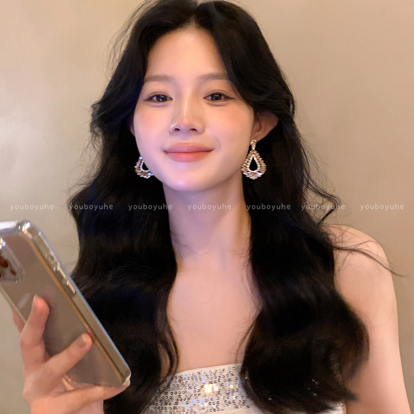 千金风~超闪锆石镂空几何耳环女轻奢高级感精致耳钉小众夸张耳饰,饰品/流行首饰/时尚饰品新,耳环,淘宝优惠券,粉丝福利购,淘宝优惠卷