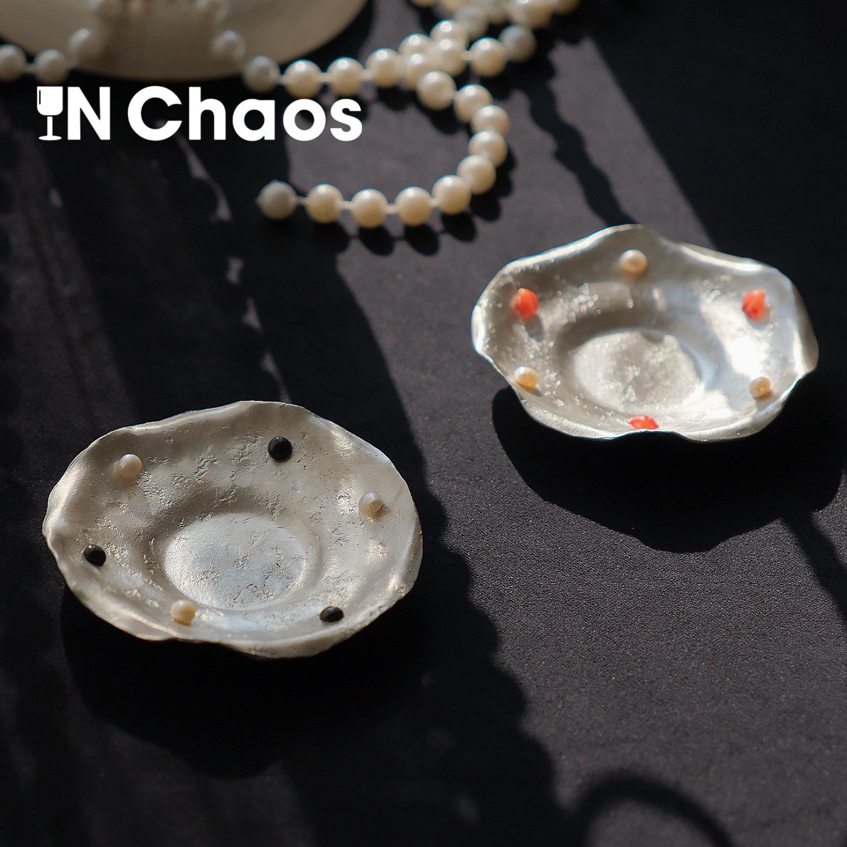 IN Chaos手工锡贝壳珍珠玛瑙香薰托盘摆件首饰收纳盒玄关摆件礼物,家居饰品,香薰托盘,淘宝优惠券,粉丝福利购,淘宝优惠卷
