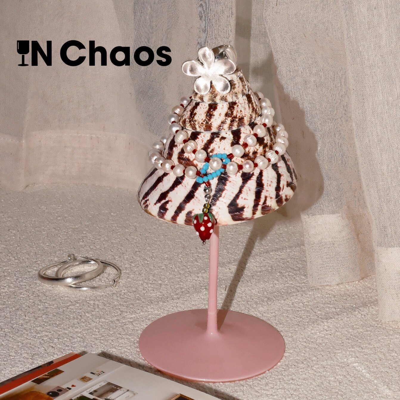 IN Chaos原创小众海螺手链项链戒指首饰展示架饰品托架女生礼物