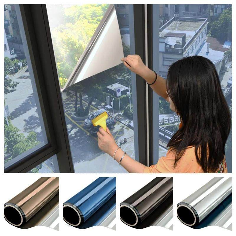 One Way Window Film Privacy, Self-adhesive Glass Sticker fo1