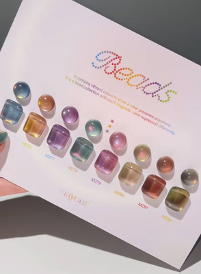 2025 韩国进口 Mayour BEADS 爆珠系列 彩虹彩色光猫眼胶 甲油胶
