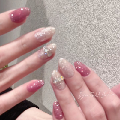 草莓碎碎冰 莓果色爆款enoi日本流行钻胶美甲碎f24 F07