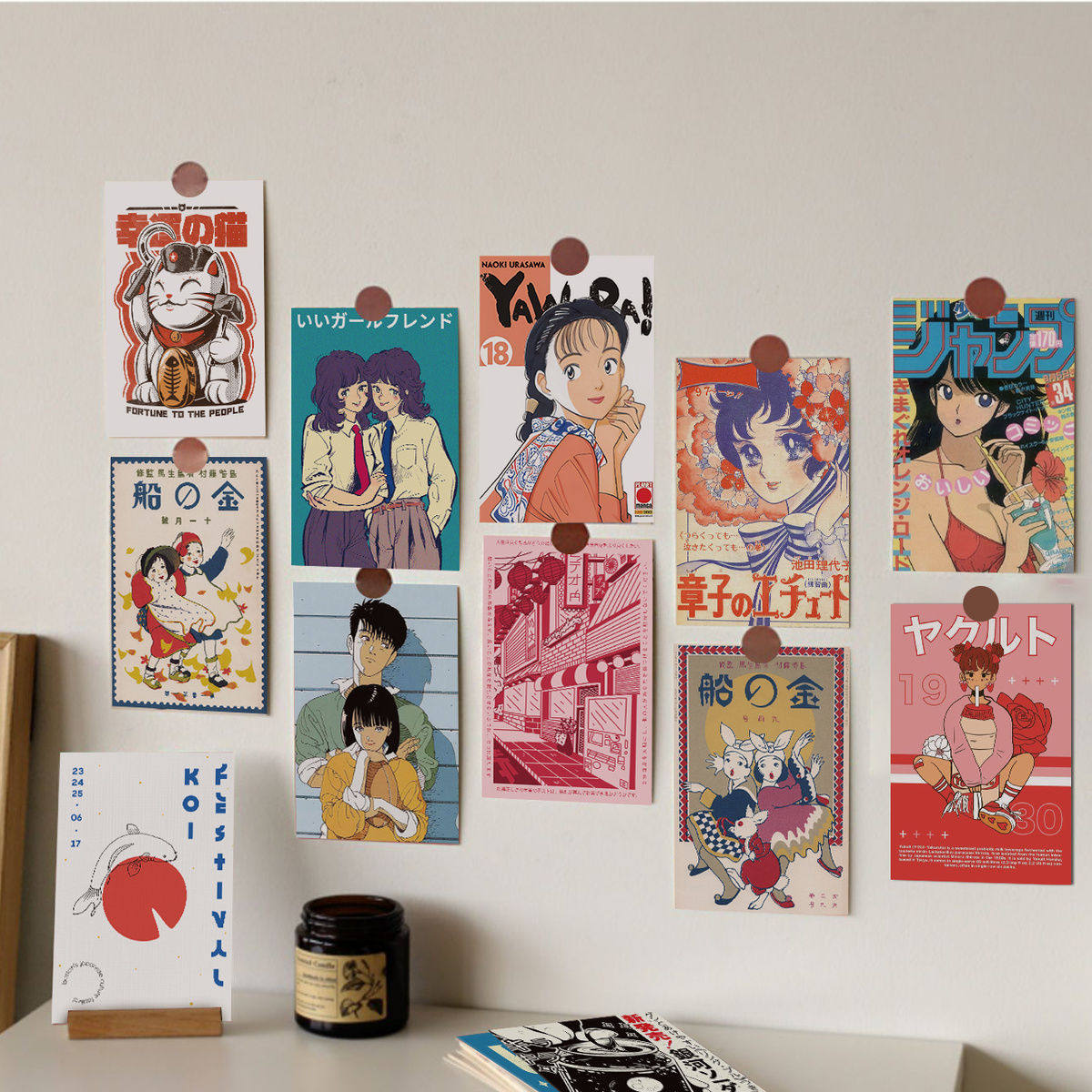 日式镰仓昔日卡片昭和时代明信片室内卧室墙面装饰拍照背景素材,家居饰品,软装墙贴,淘宝优惠券,粉丝福利购,淘宝优惠卷