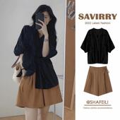 两件套 夏季 2025新款 大码 微胖mm显瘦遮肉上衣轻熟盐系穿搭短裤 女装