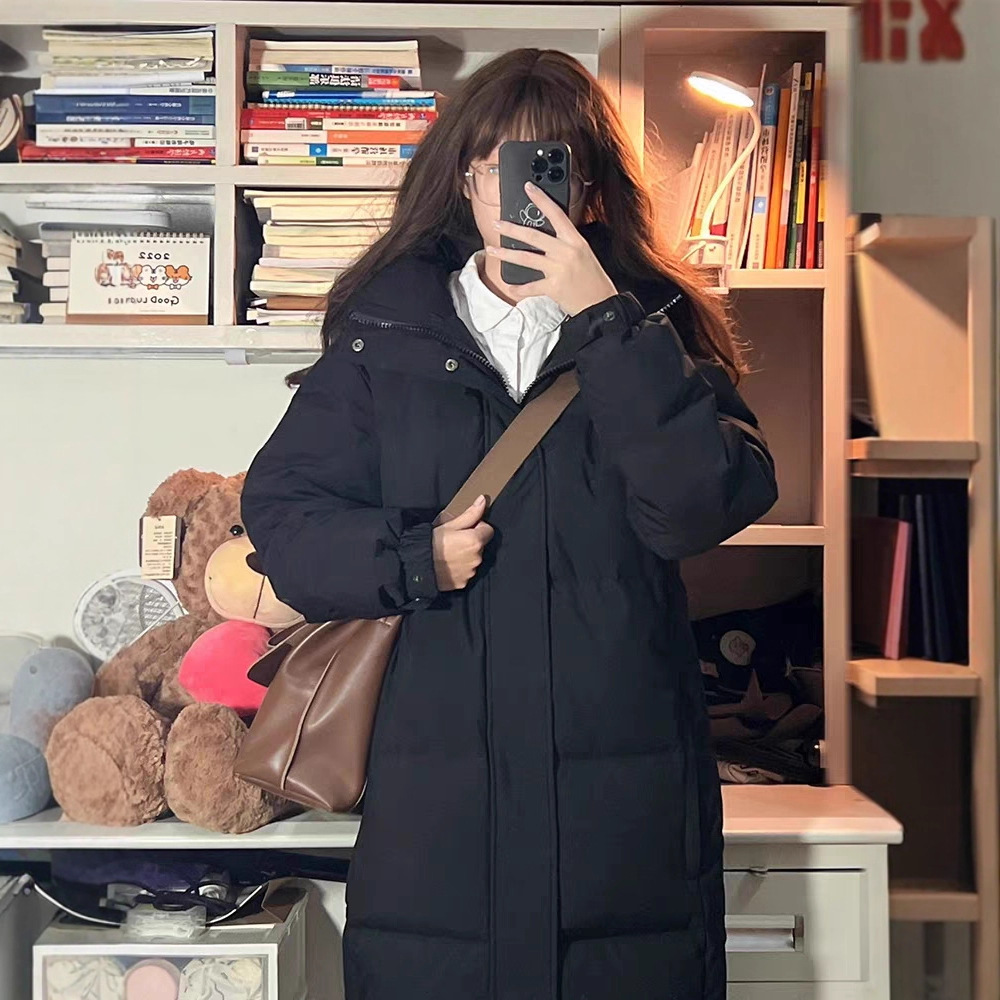 保暖棉服女中长款过膝冬装新款2025中戏艺考爆款棉衣加厚棉袄外套