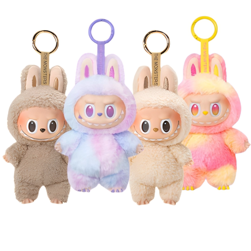 泡泡玛特labubu马卡龙搪胶脸盲盒