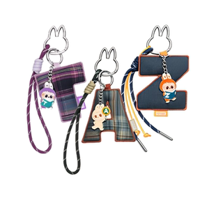 泡泡玛特LABUBU拉布布THE 字母挂件钥匙扣盲盒 MONSTERS心底密码