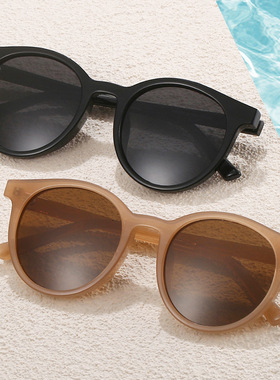 防晒圆形大框偏光太阳镜防紫外线