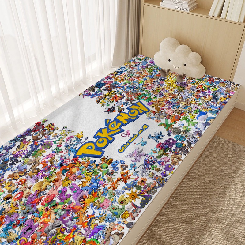 日式卡通可爱宝可梦飘窗垫毛绒垫儿童家用窗台垫地毯新款坐垫,居家布艺,飘窗垫,淘宝优惠券,粉丝福利购,淘宝优惠卷