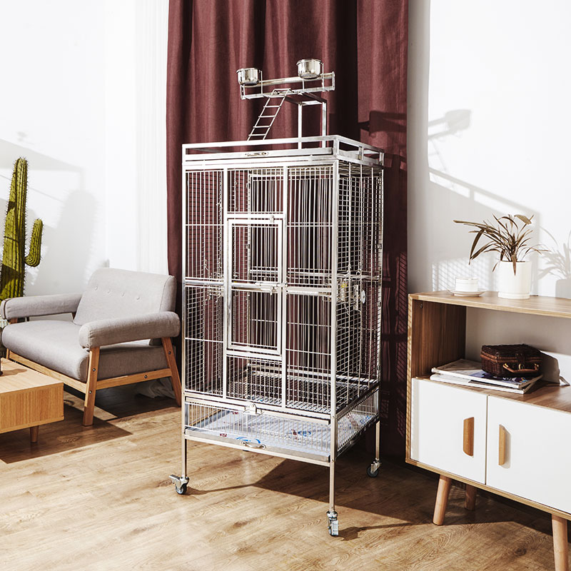 nimiwei豪华鹦鹉鸟笼304不锈钢