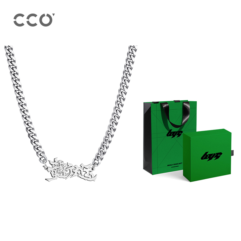 嘻哈小众设计古巴链字母配饰