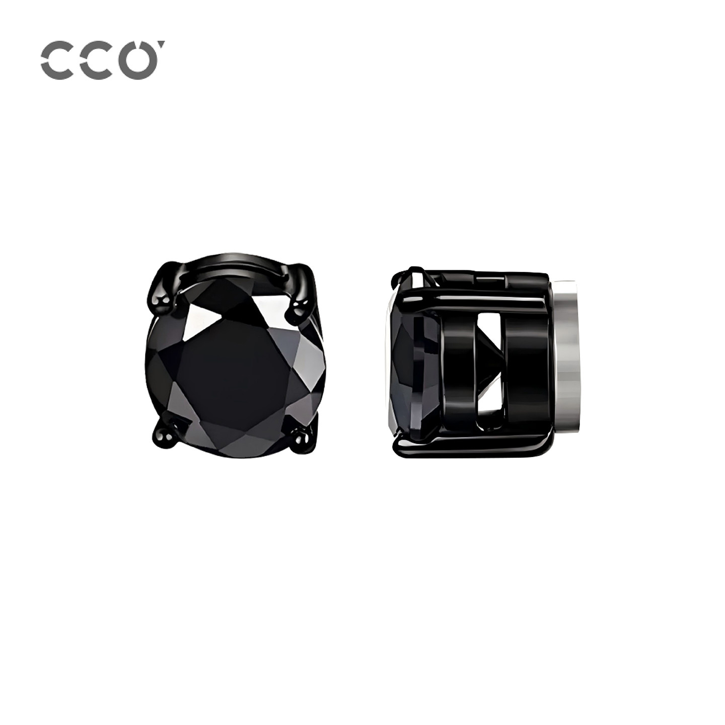 CCO经典圆形锆石耳夹男女同款图片