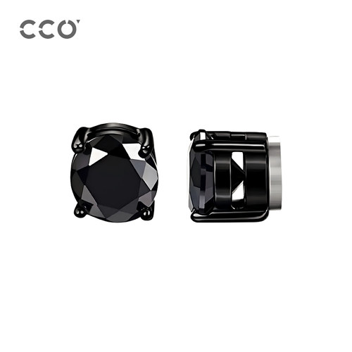 CCO经典圆形锆石耳夹男女同款