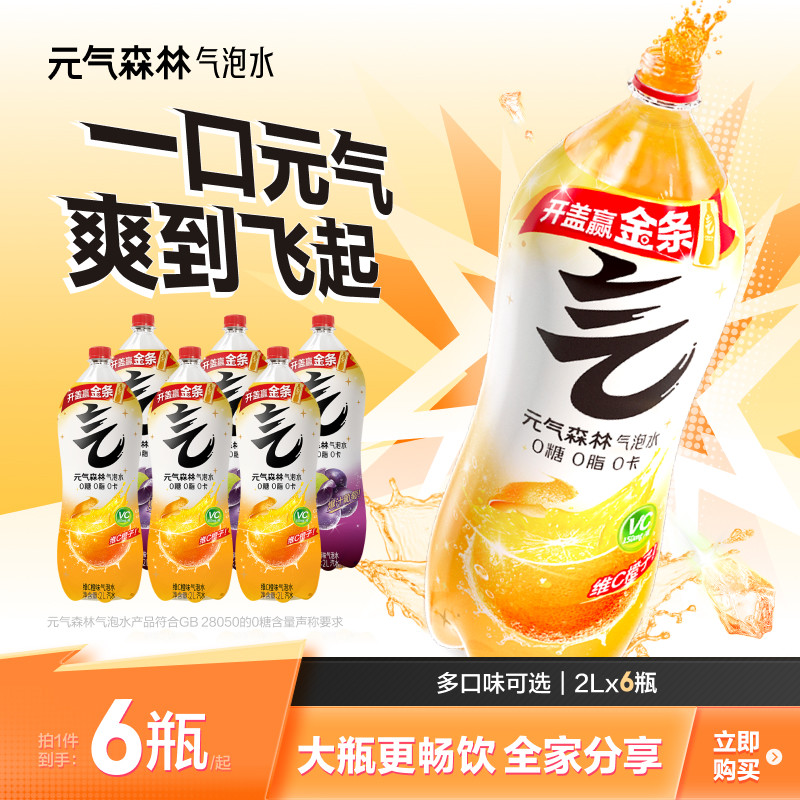 元气森林气泡水聚餐搭档大瓶装