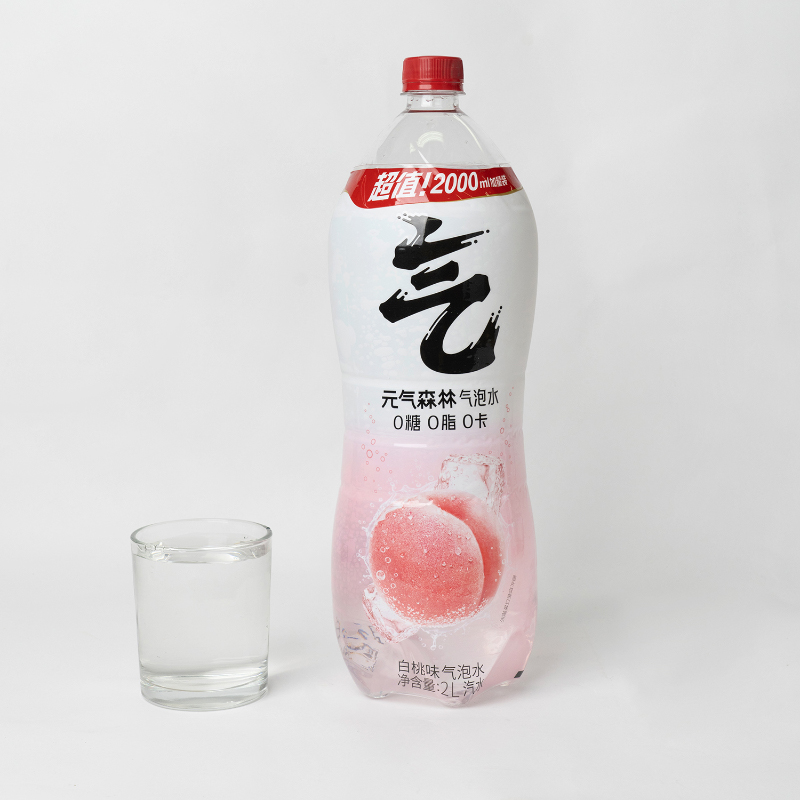 元气森林气泡水超值加量装 要爽不要糖 聚餐搭档白桃味2L*6瓶汽水