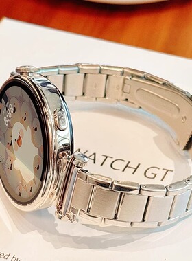 适用华为GT5表带新款gt4新款gt3手表带高级感金属watch2表链3pro男女表带gt2女士41mm荣耀gs3i钢带GTRunner