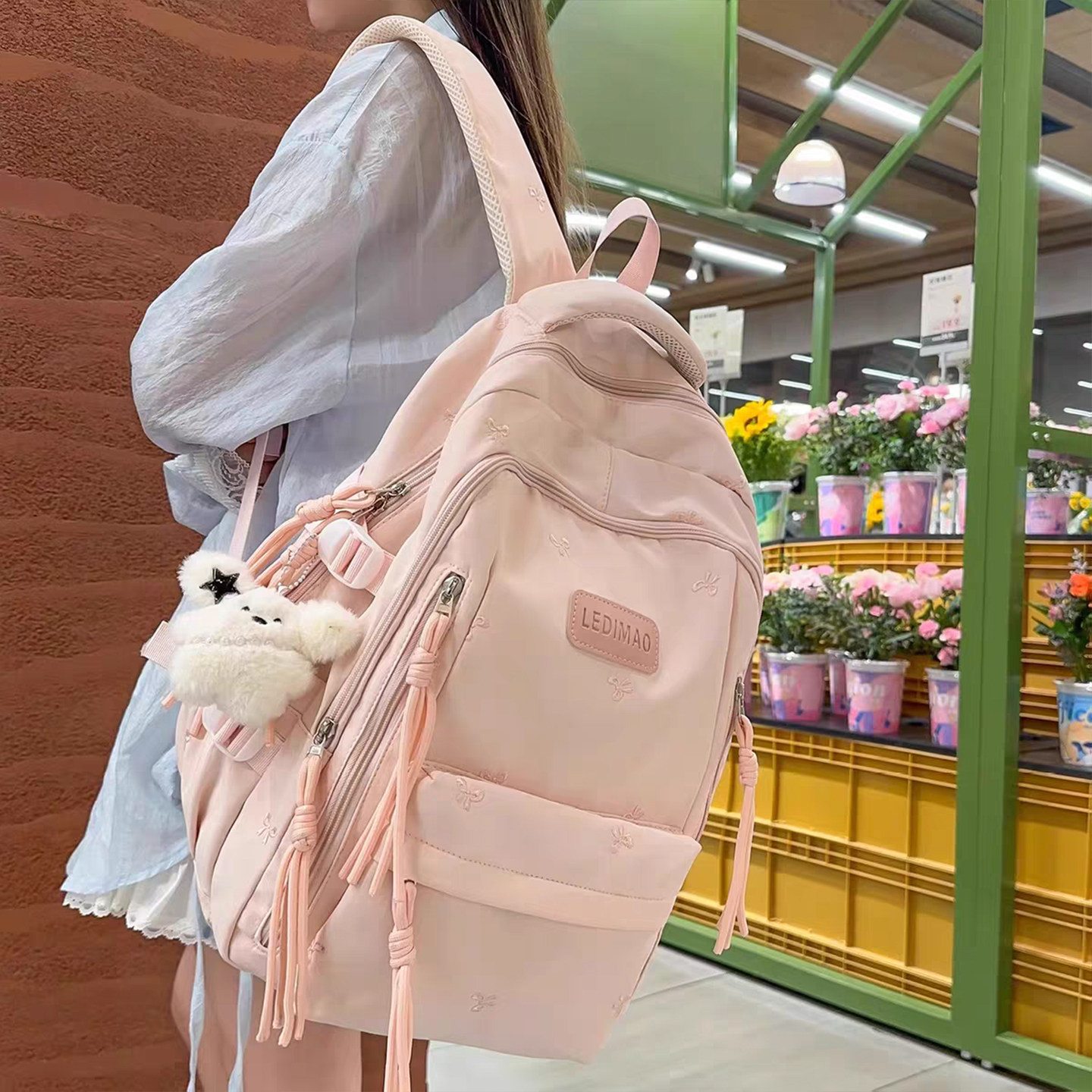女学生大容量双肩包书包轻便背包