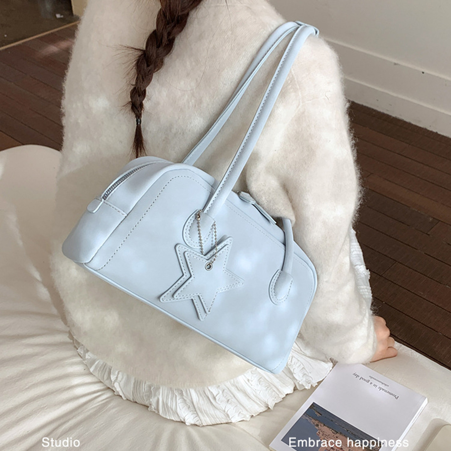 腋下包包女2026新款小清新手提包女单肩包百搭简约法棍枕头通勤包,箱包皮具/热销女包/男包,通用款女包,淘宝优惠券,粉丝福利购,淘宝优惠卷