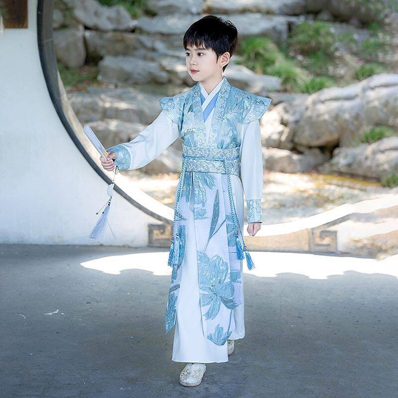 男童古装汉服2025新款春秋款儿童古风国学服套装男生公子帅气服装
